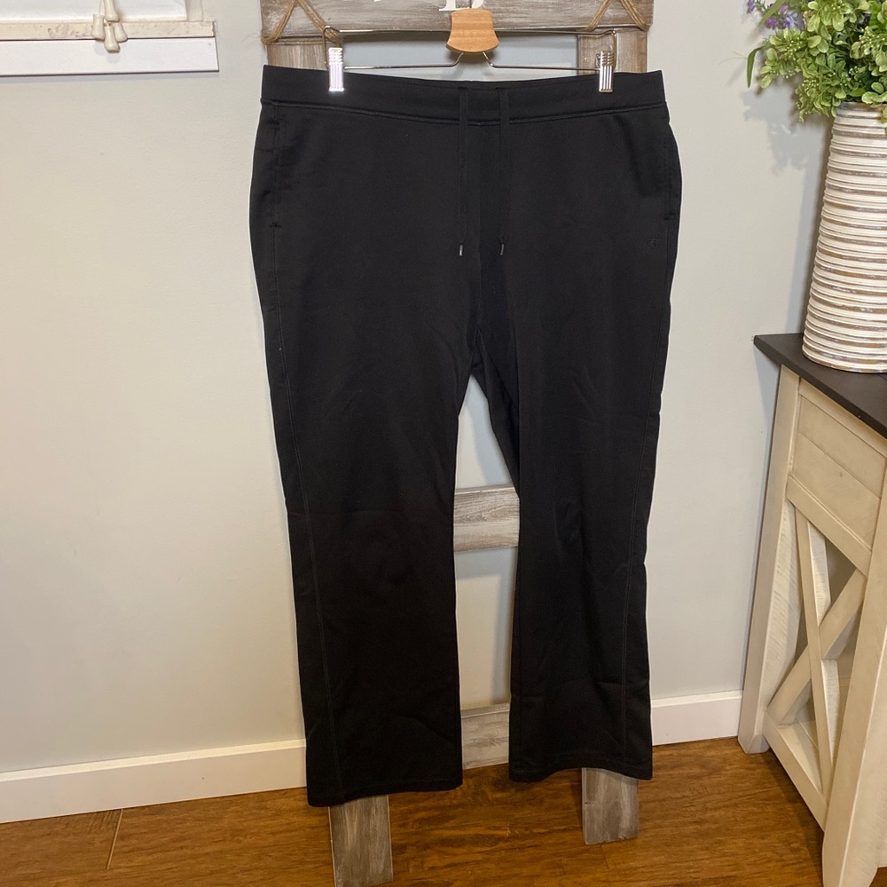 Champion Straight Leg Black Sweatpants | Size XL